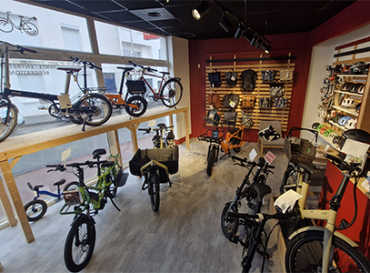 Intérieur magasin de vélos Royan