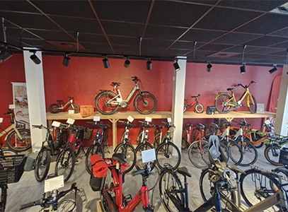 Intérieur magasin de vélos Royan